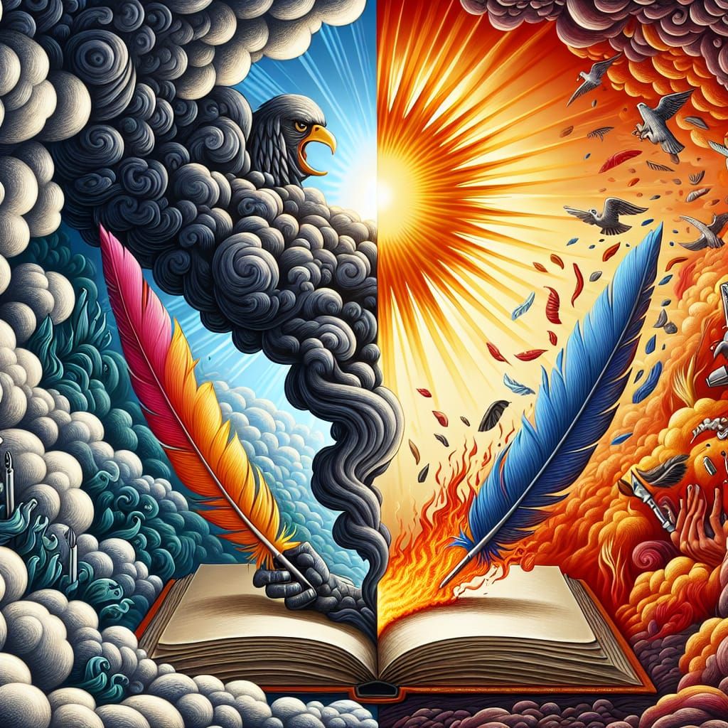 Censorship Allegory: Quill vs. Sunlight