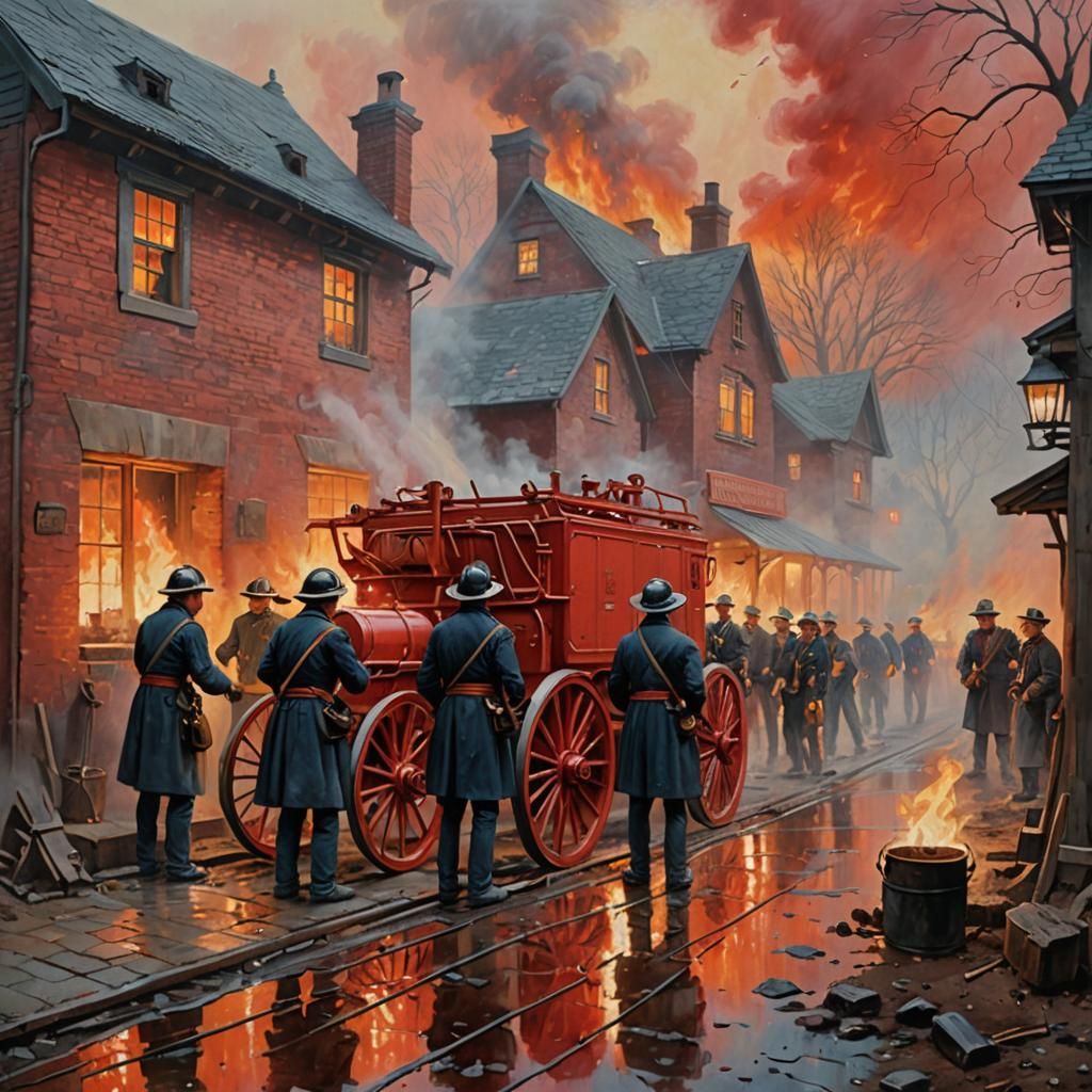 There is a fire in the village