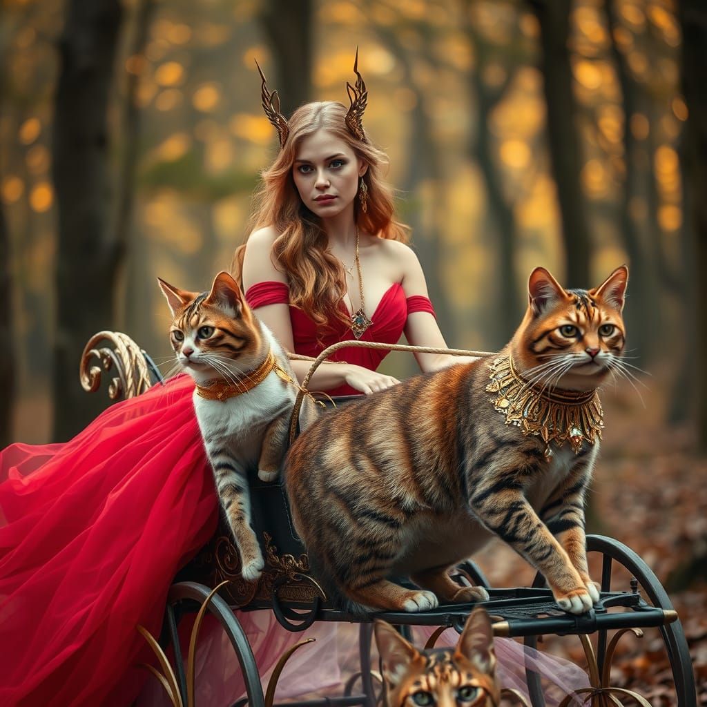 Freya: Norse Goddess in Mystical Forest