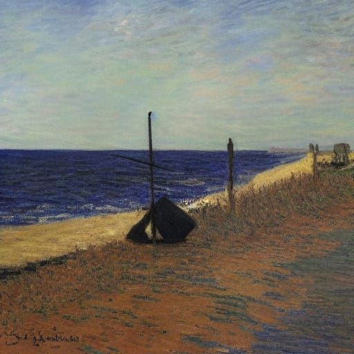 Dark Star Guards Girl by Seashore