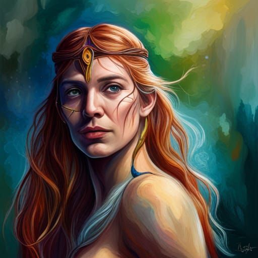 Hyperrealistic Elvish Native American Beauty Portrait