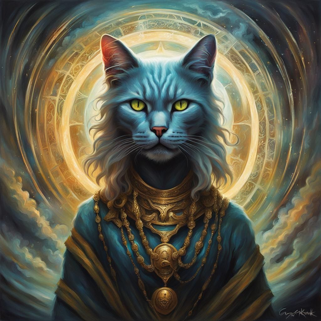 Ethereal Cat Goddess in Sinister Style