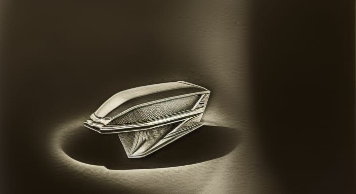 Futuristic Motorcycle on Solar Panels in Giger Style