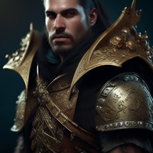 Epic Fantasy Barbarian Portrait in Detailed Matte Painting