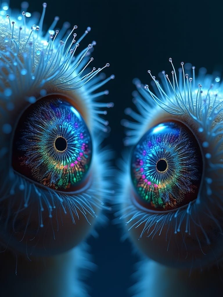 Loving Tardigrade Couple with Recursive Eyes