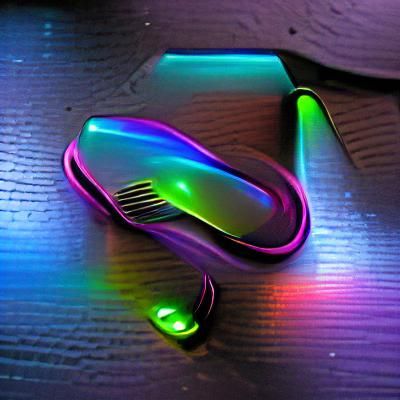 Iridescent Neon Lights in a Futuristic Style