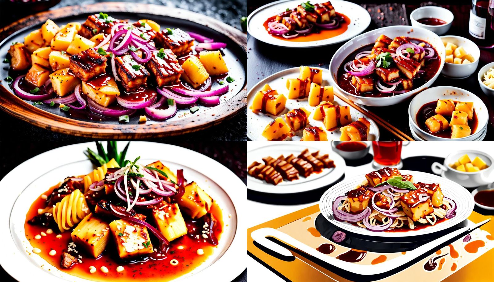 Ghost Chili Gnocchi with Pork Belly and Pineapple