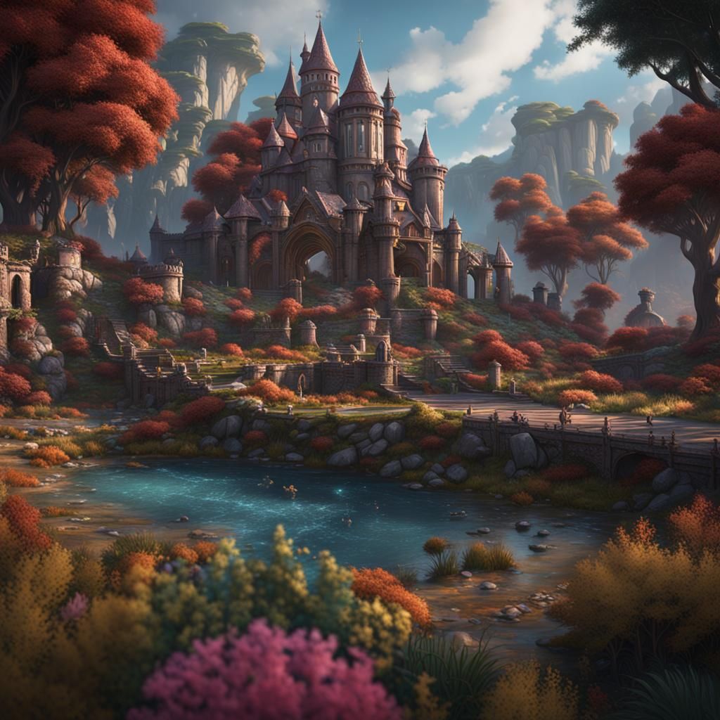 Fantastical Salchichón in Detailed Matte Painting Style