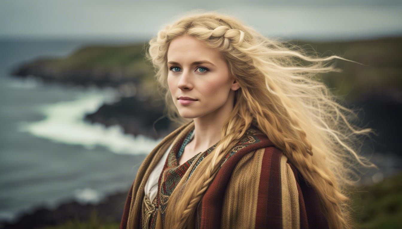 Celtic Woman on Scottish Coast: Professional Photography