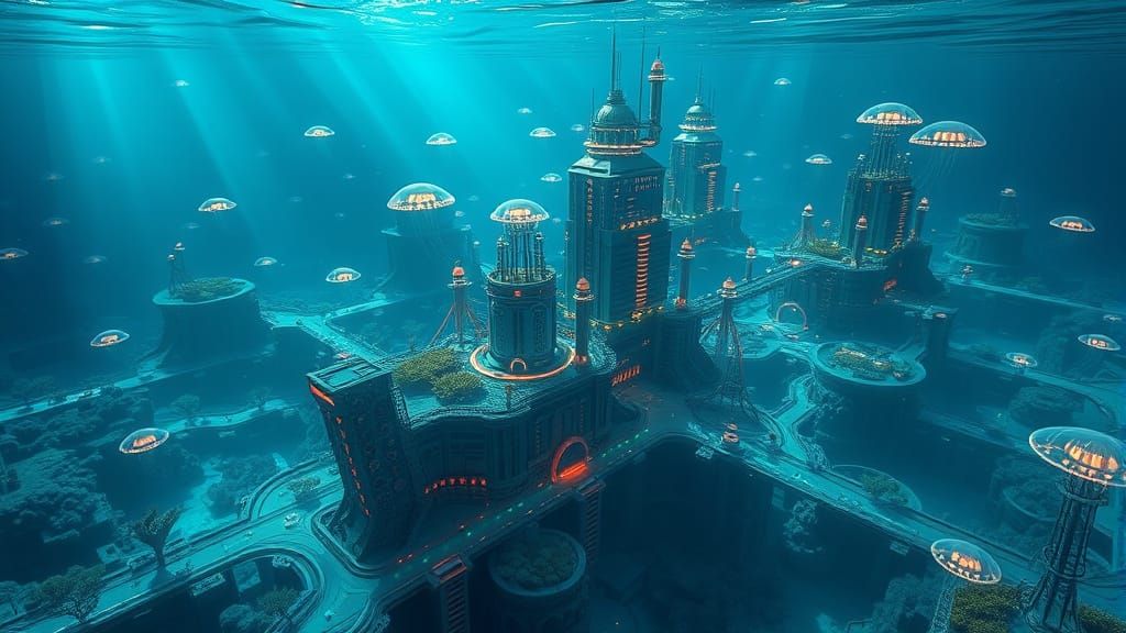 Bioluminescent Metropolis: An Eco-Futuristic Underwater City