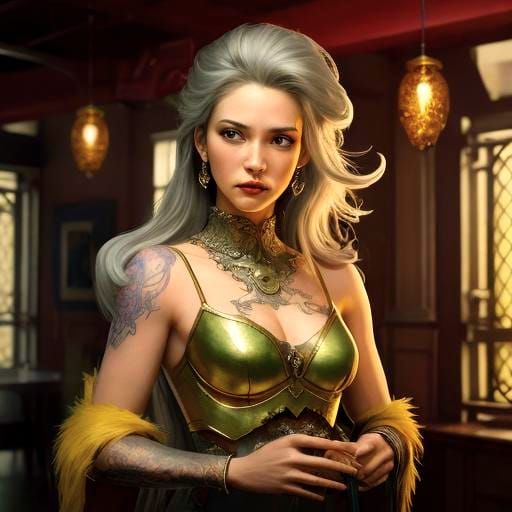 Dramatic Portrait in Vivid Colors, Baroque Style