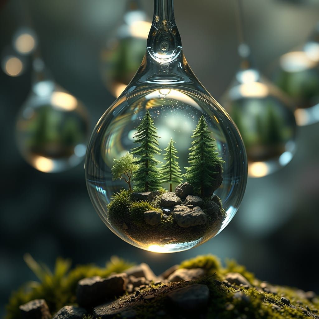 Tiny forests, plants, rocks,