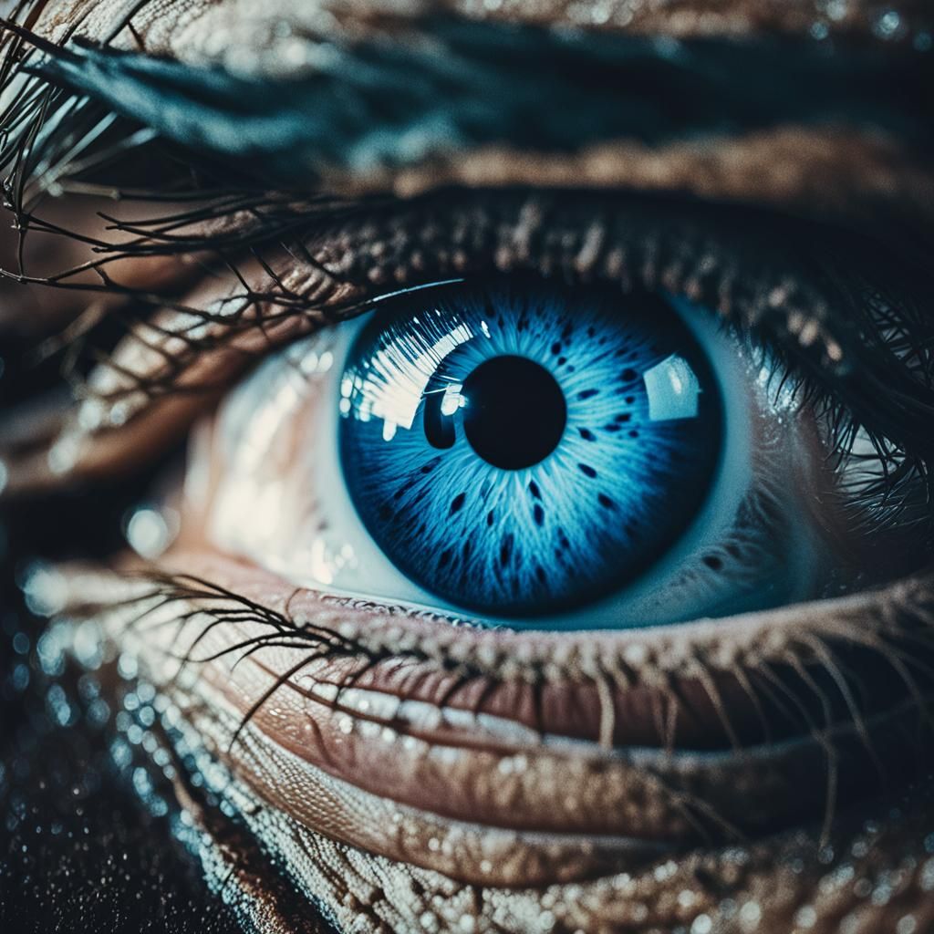 Dramatic Close Up of a Blue Eye