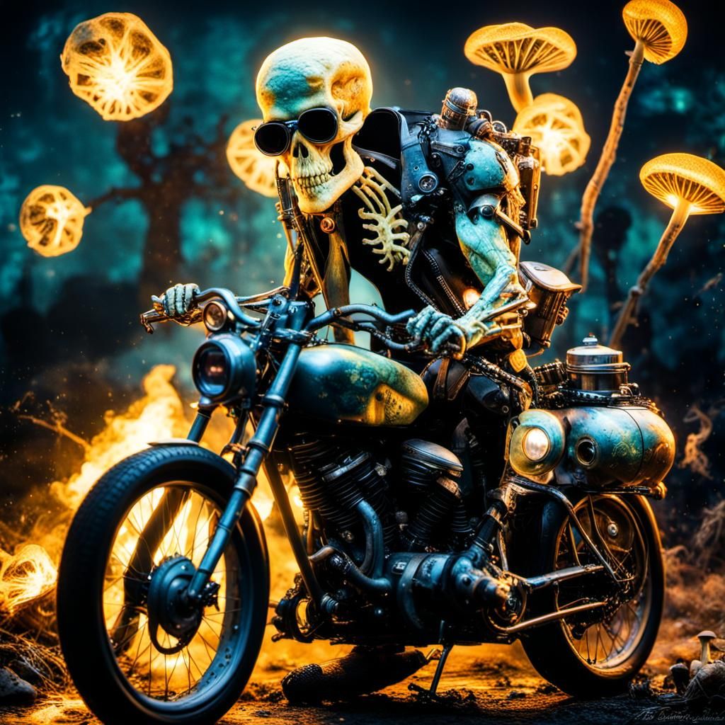 Ghost Rider SpongeBob Photographs Van Gogh Mushrooms