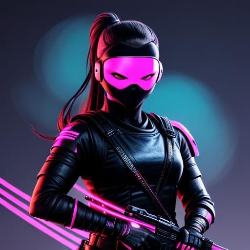 Synthwave Female Ninja of the 1700s