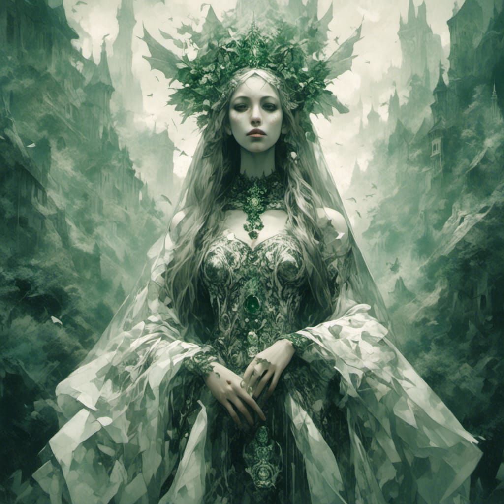 Sylvanian Priestess in Art Nouveau Style