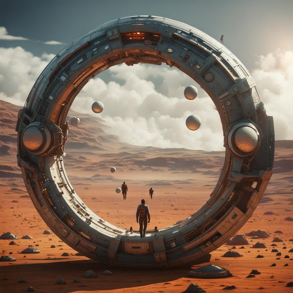 Ring Spaceship Interior Concept Art in 8K