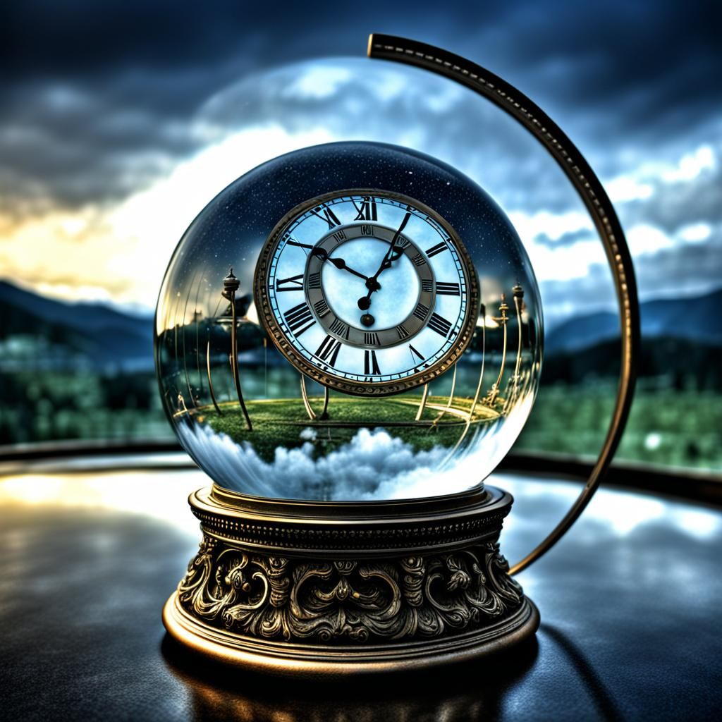 Illusion Of Time Glass Orb.