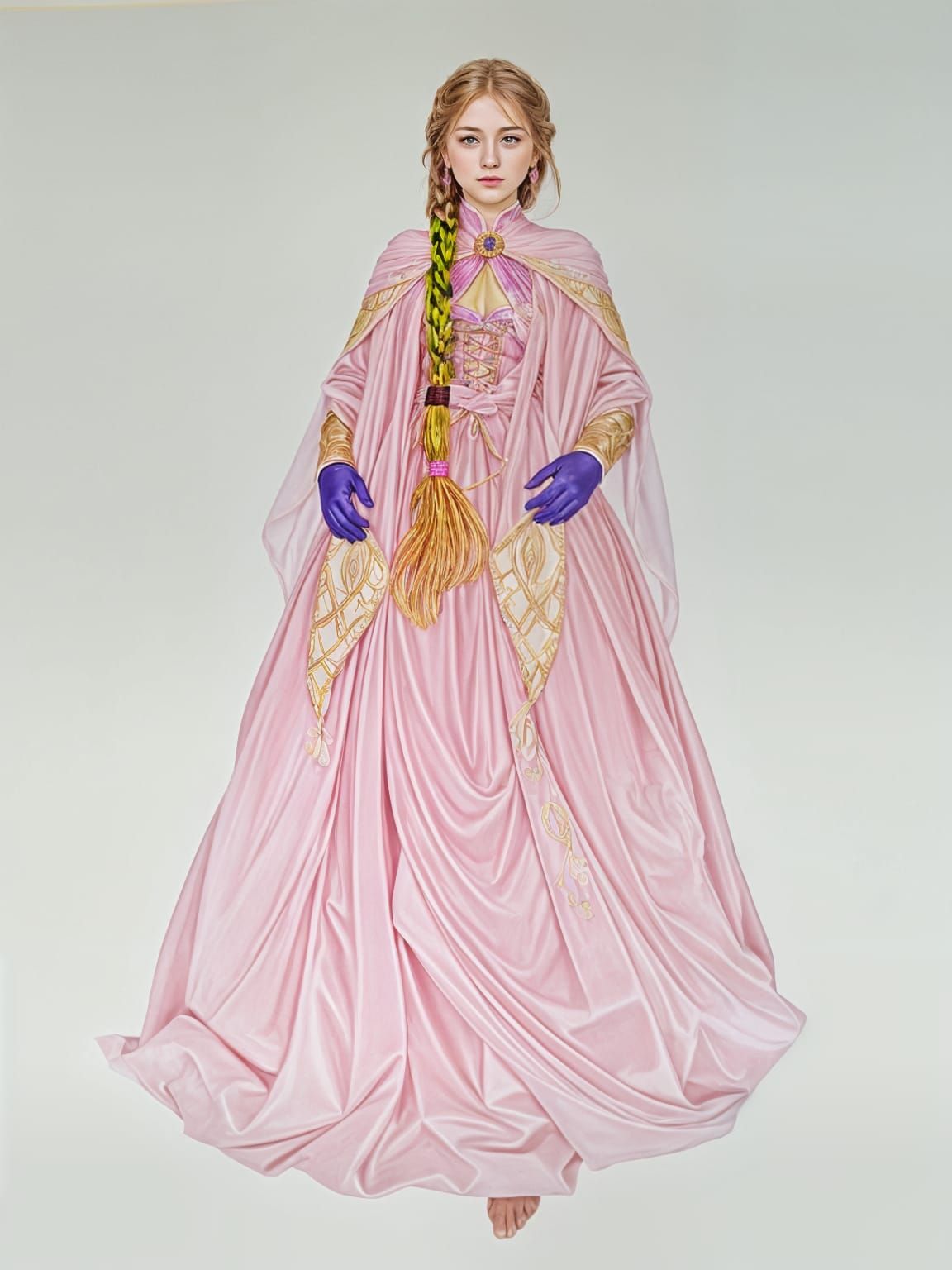 Young Tsarina in Pink Gold Sarafan, Tiziano Style