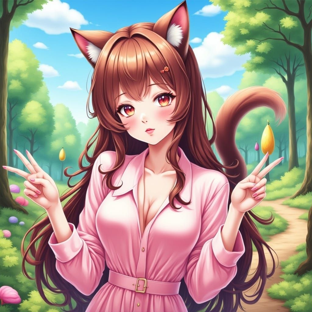 Surreal Anime Art Depicts a Voluptuous Woman as an Adorable...