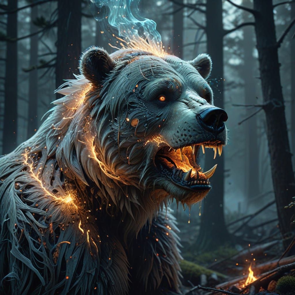 Zavy-hrglw Ultra-macro of a **ghost grizzly's translucent sn...