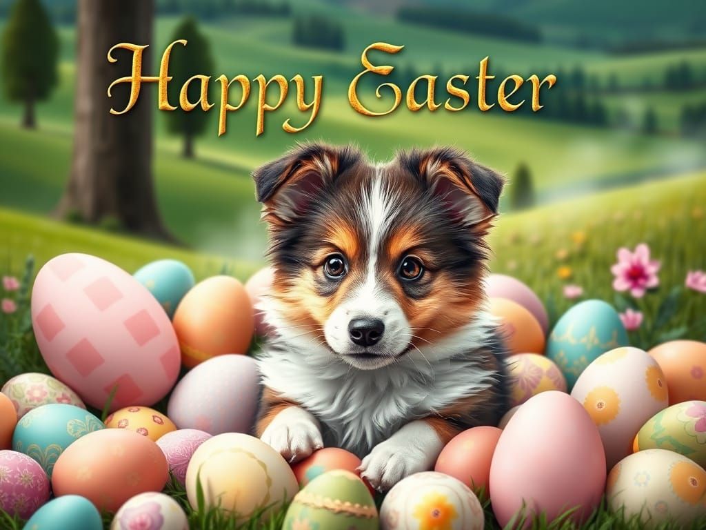 Happy Easter Sheltie