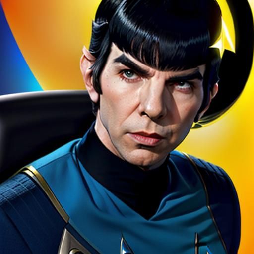 Spock Portrait in Star Trek Uniform