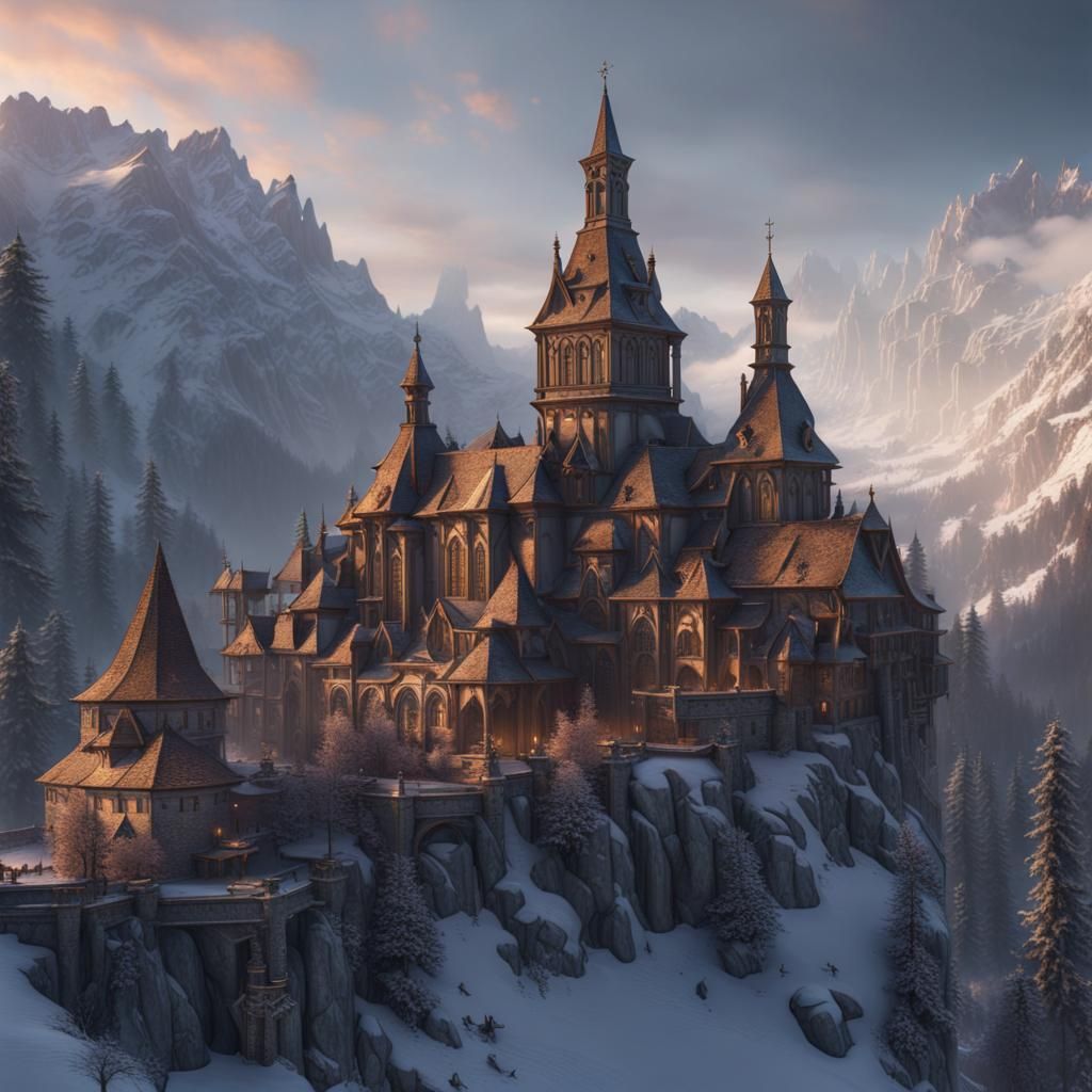 Winter Monastery in Warhammer Fantasy Style