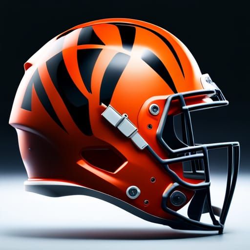 Cincinnati Bengals Football Helmet: Detailed Matte Painting