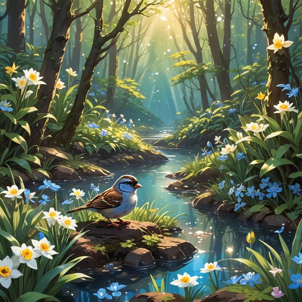 Sparrow's Anime Adventure in Luminous Forest