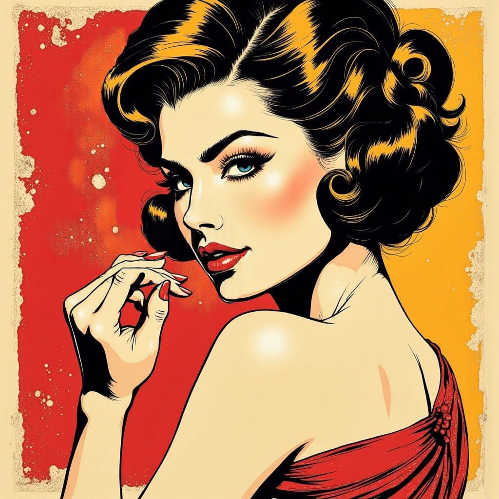 Glamorous Pop Art Icon of the 1960s