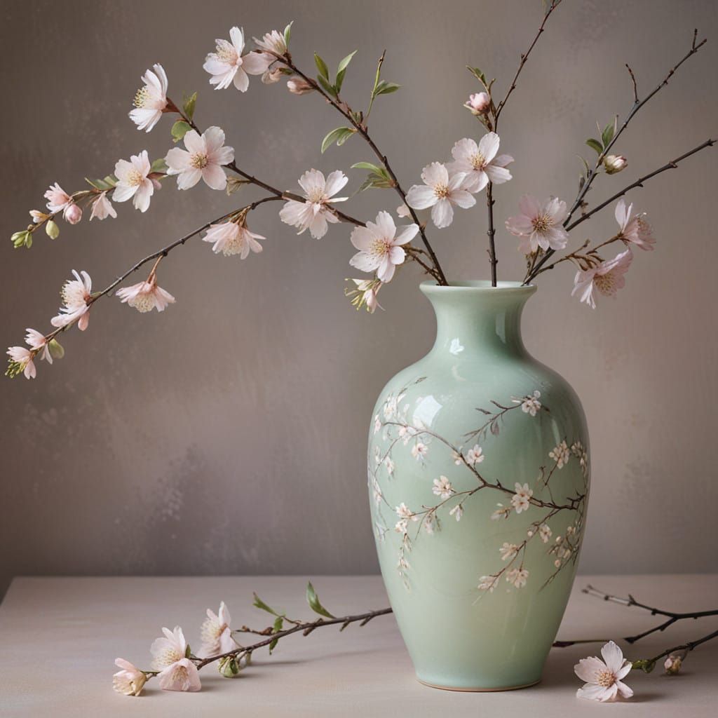 Ethereal Art Nouveau Still Life in Soft Focus