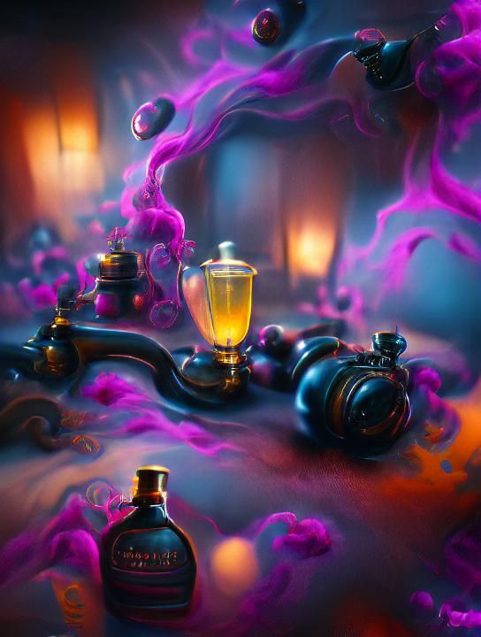 Luxurious Poison Potion: Detailed Digital Art