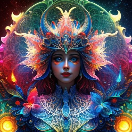 Surreal Human Form in Psychedelic Technicolor