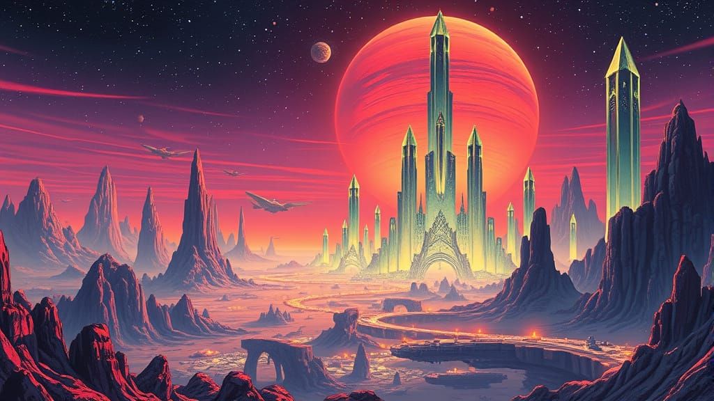 Crystal Metropolis in a Distant Galaxy