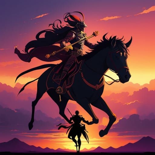 Maasai Warriors in Sunset Savanna