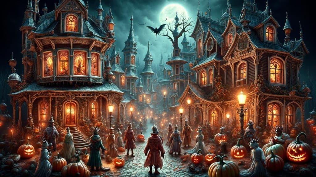 Surreal Halloween Christmas Fusion with Undead Carolers