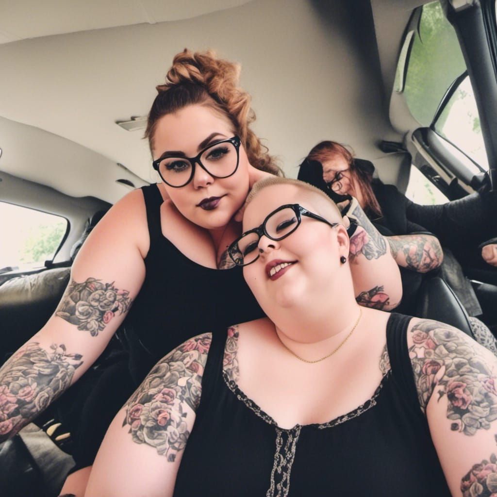 Curvy Plus-Size Woman with Glasses