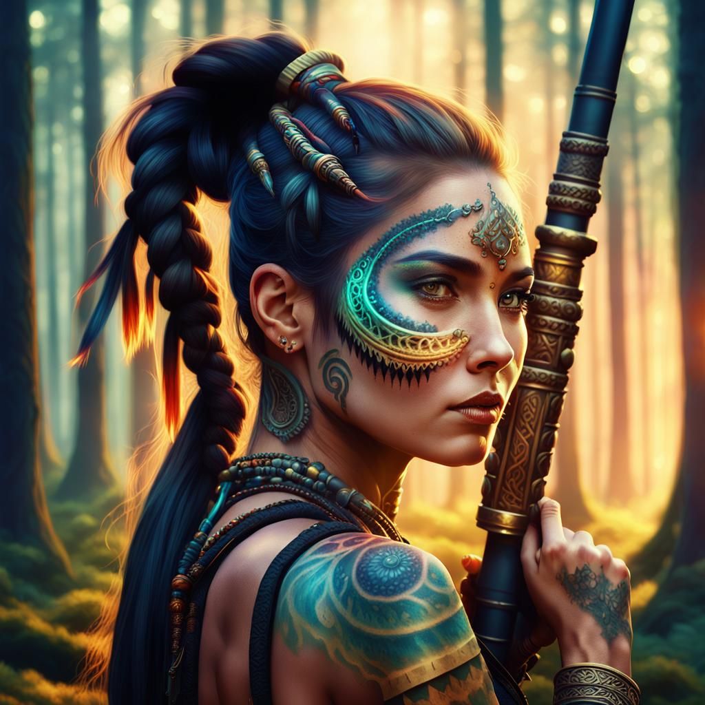 Fantasy Warrior Portrait in Baroque Digital Painting