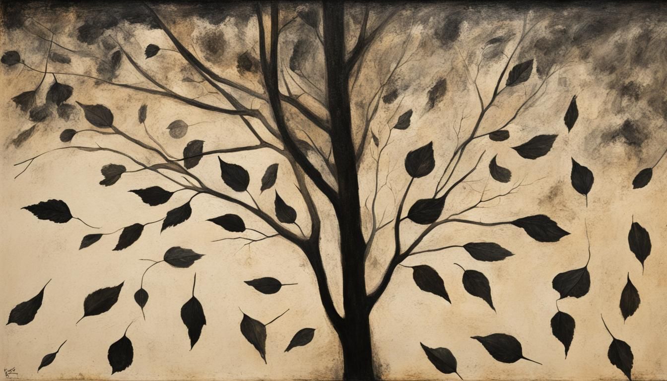 Bruegel-esque Oil Painting: Shadow of a Tree