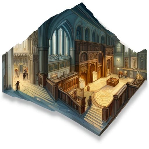 Gouache Style Digital Matte Painting in 8k