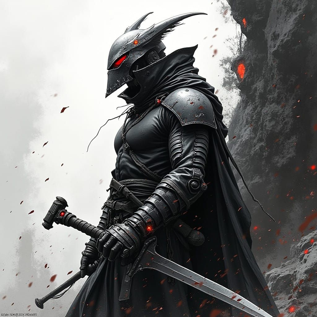 Grimdark Cityscape in Dark Fantasy Style