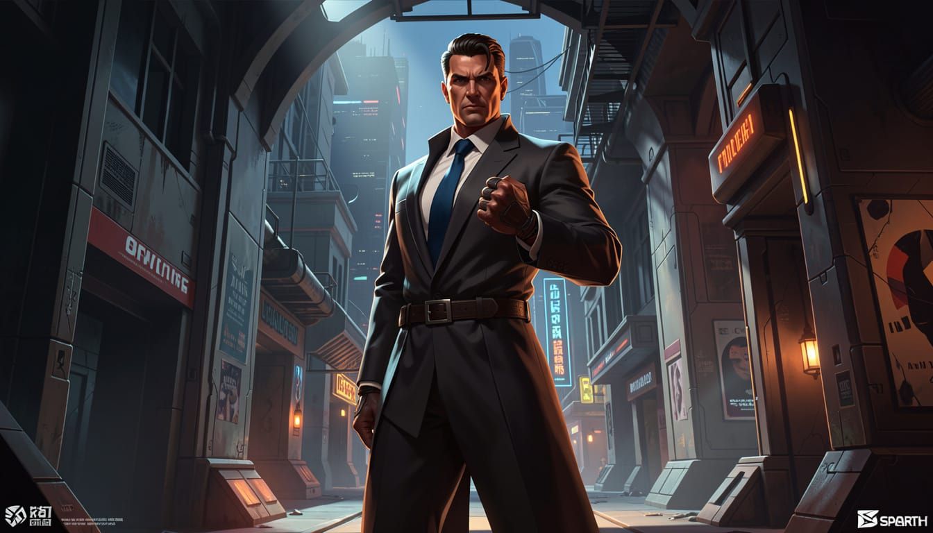 Commanding Leader in Cinematic Light, Epic Concept Art