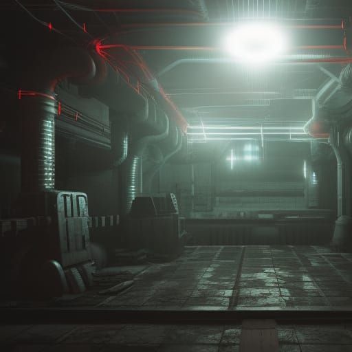 Electrifying Superhuman in Underground Facility: 3D Render