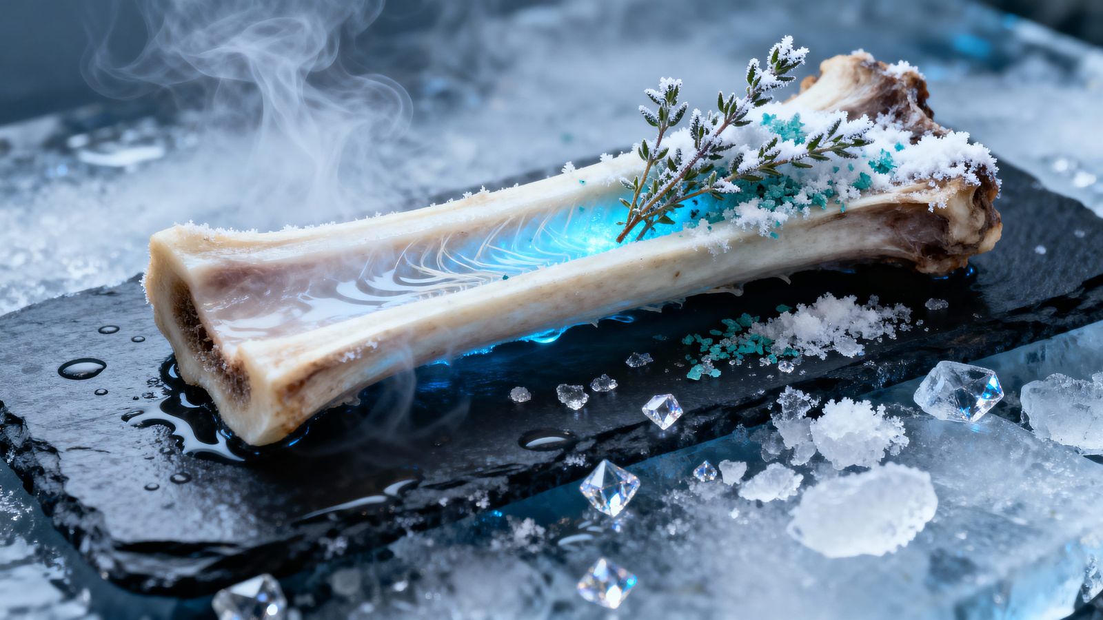 Glowing Frost Troll Bone Marrow on Ice