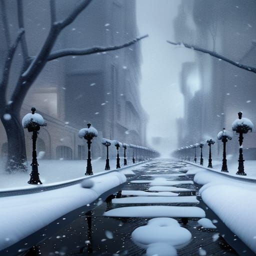 Epic Snow Scene: Digital Matte Painting