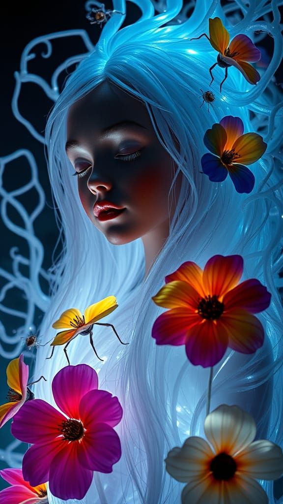 Ghost Child Portrait in Blown Glass Style