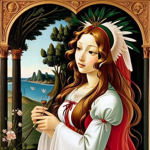 Botticelli Angel in Digital Art