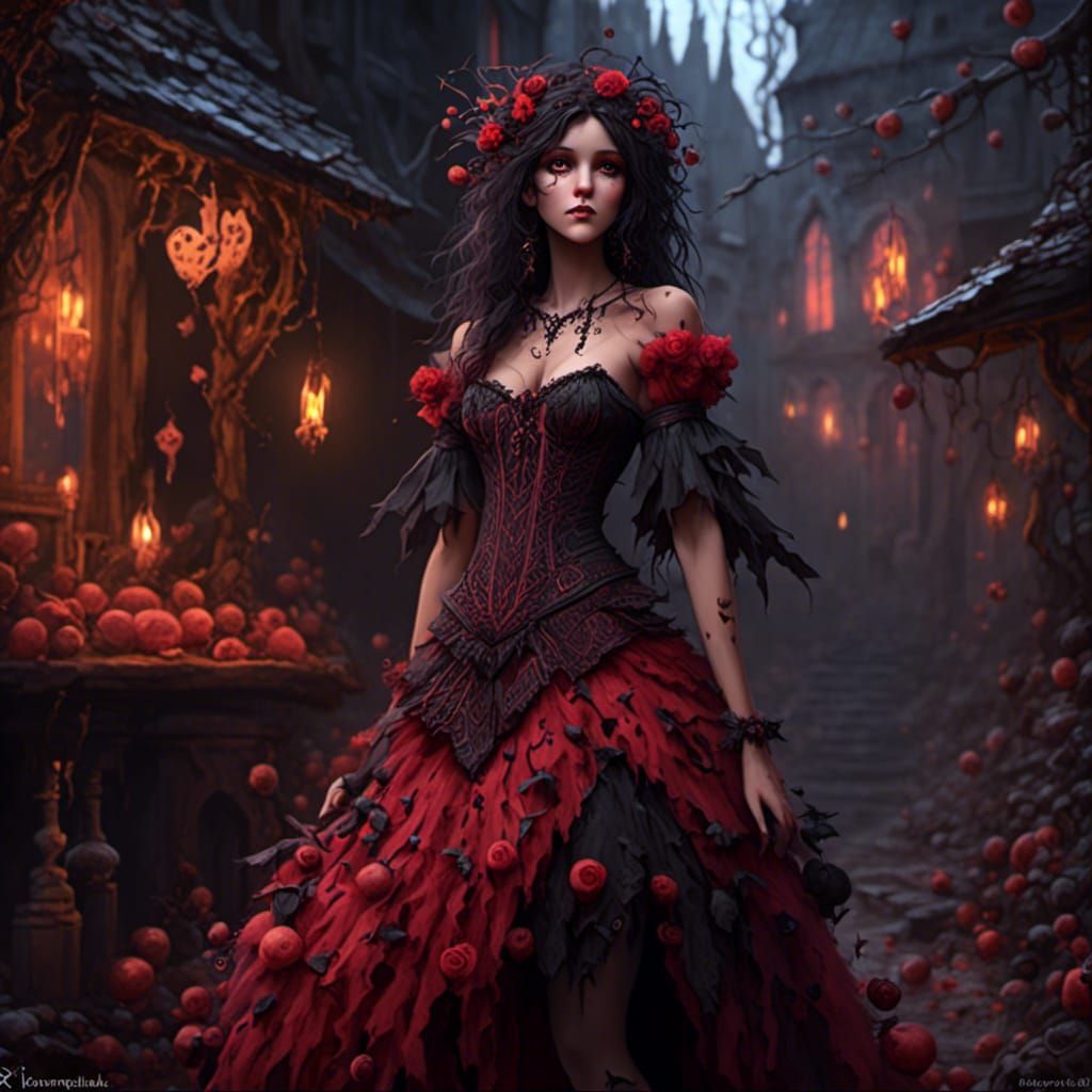 Romany Gypsy Beauty in Detailed Fantasy Art