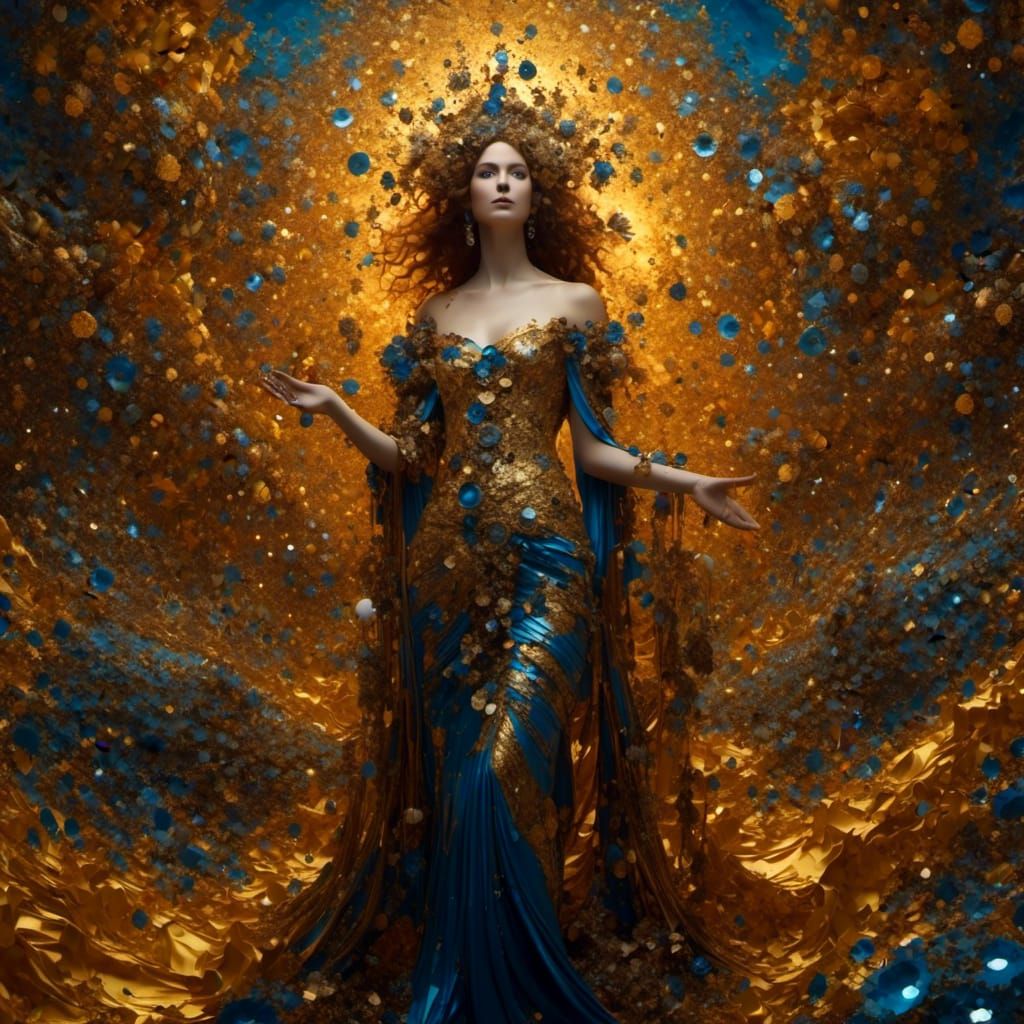 Queen Maxima as Medea in Klimt Style